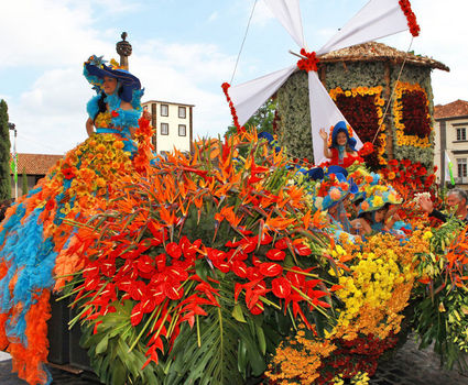 Car in Madeira Flower Festival parade
