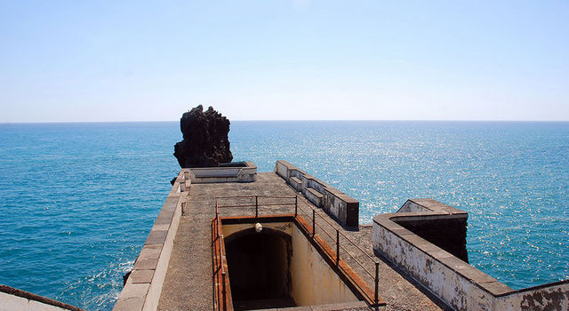 Madeira blue sea with nice weather