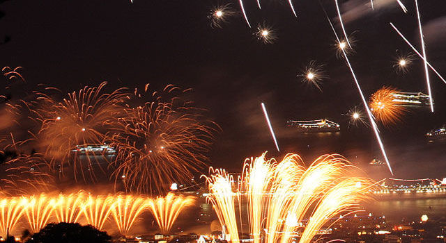 Firework at New Years Eve at Madeira