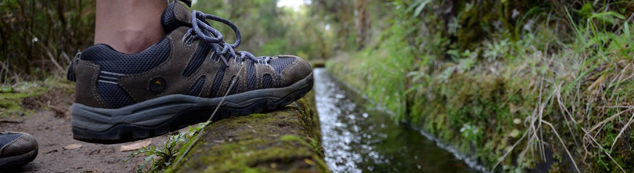 Walking along a Levada in Madeira